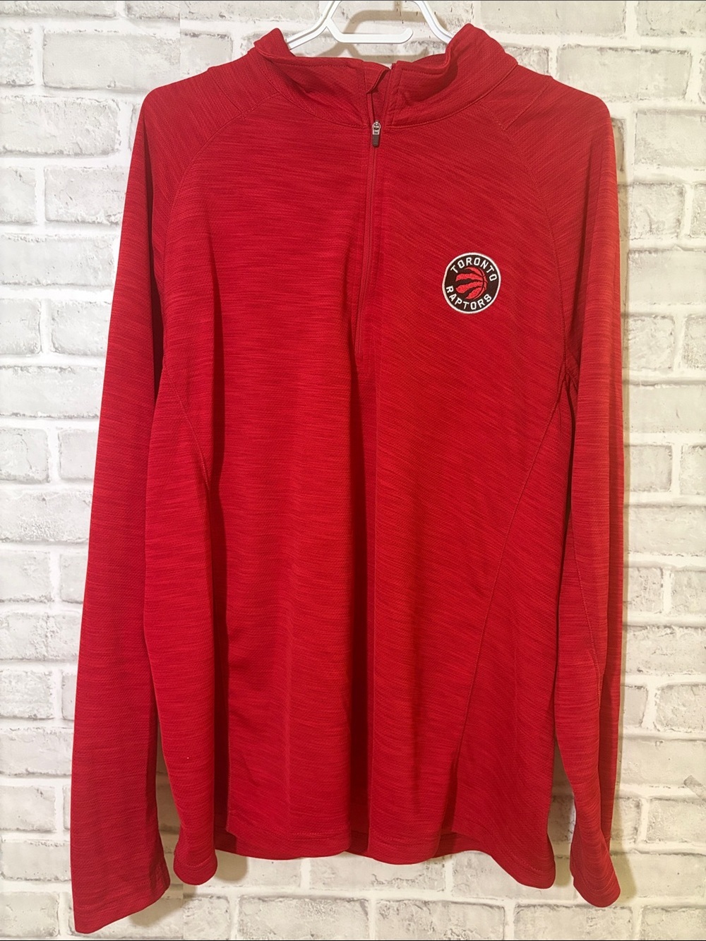 Toronto Raptors levelwear Red Quarter-Zip Hoodie, see measurements
